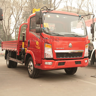 El camión de Sinotruk HOWO 4x2 montó el camión telescópico de Crane Hook Folding Arm Lifting