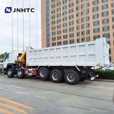 Brazo plegable Crane With Lifting Axle de Howo 16 Wheeler Dump Truck With 10T