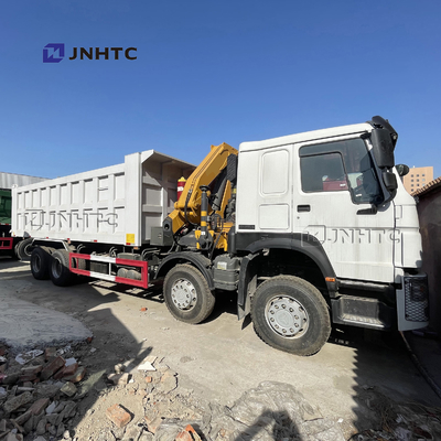 Brazo plegable Crane With Lifting Axle de Howo 16 Wheeler Dump Truck With 10T