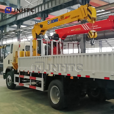 Camiones comerciales de poca potencia especiales del chino camión con 3 toneladas de Van Cargo Crane