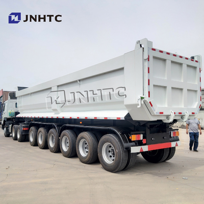 SINOTRUK tres cuatro uno mismo resistente de los remolques 50T 40cbm de los árboles semi que inclina el camión volquete