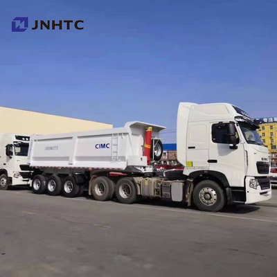 El tractor de 3 árboles descarga semi la suspensión del aire del camión de remolque 40t