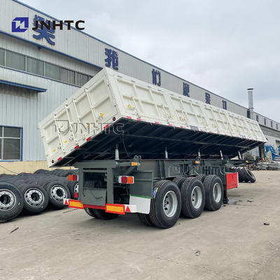 3 4 de Axle Side Wall Fence Cargo volquete lateral hidráulico del remolque 40T 60T semi