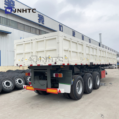 3 4 de Axle Side Wall Fence Cargo volquete lateral hidráulico del remolque 40T 60T semi