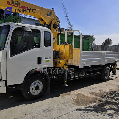 Luz de Sinotruk Howo 4X2 que se resume el auge Crane Truck 5 toneladas