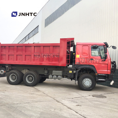Camión volquete del color rojo 336hp Sinotruk Howo con 10 ruedas y capacidades 18m3