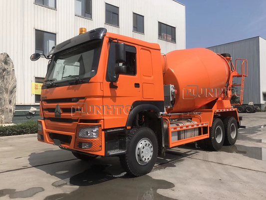 Policía motorizado cargado auto 371hp 12m3 del mezclador concreto 10 de SINOTRUK HOWO