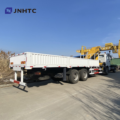 El camión plano del cargo de Dropside montó a Crane Shacman F3000 6x4