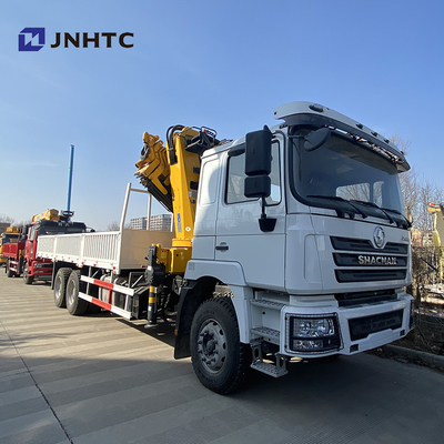 El camión plano del cargo de Dropside montó a Crane Shacman F3000 6x4