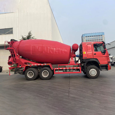 10 camión de mezcla concreto 6x4 de las ruedas SINOTRUK HOWO rojo