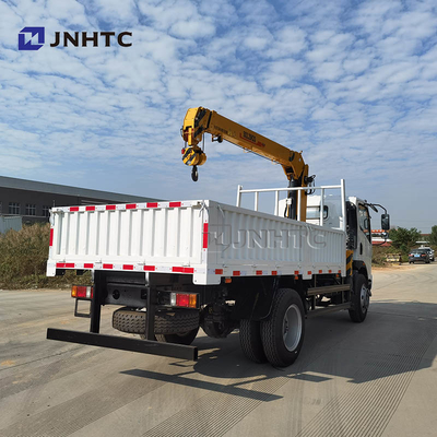 Camión del cargo de la rueda 4x2 Dropside de Sinotruk Howo Homan 6 con la grúa 3.2t