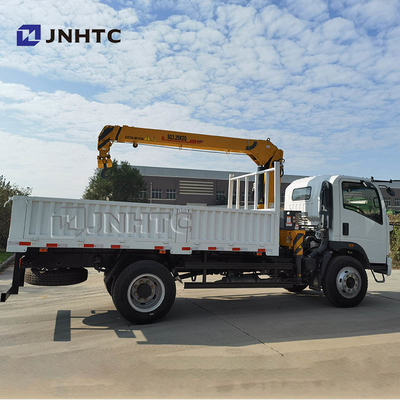 Camión del cargo de la rueda 4x2 Dropside de Sinotruk Howo Homan 6 con la grúa 3.2t